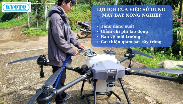 Lợi ích quan trọng của việc sử dụng máy bay nông nghiệp 