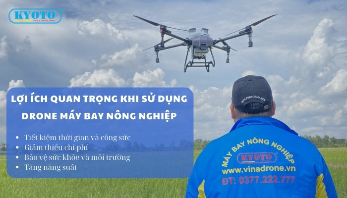 Những lợi ích quan trọng trong sử dụng drone máy bay nông nghiệp