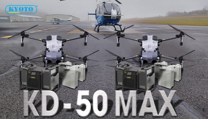 Máy bay phun thuốc KD-50MAX tại Kyoto